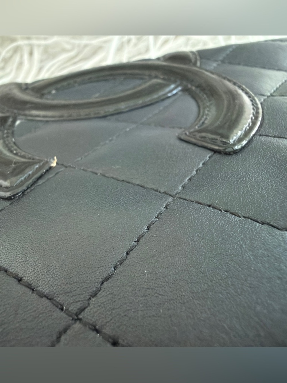 CHANEL Cambon Ligne Quilted Zip Around Travel Organizer Black/Pink Authentic - Picture 4 of 16